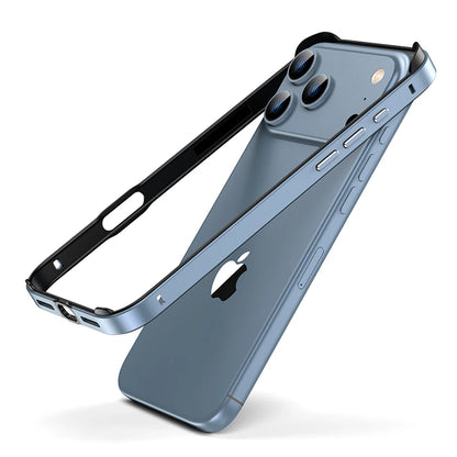 Hybrid Silicone Frame Aluminum Metal Phone Case For iPhone 18 17 16 15 14 Plus 13 12 Pro Max Better Heat Alloy Slim Bumper