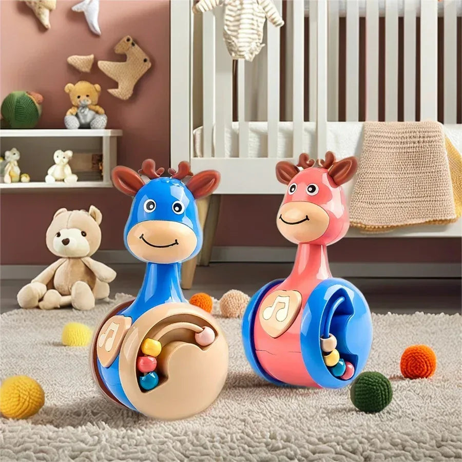 Fawn Sliding Tumbler Toy Rattle Baby Educational Early Education Gift Toy for Baby - Urbizia
