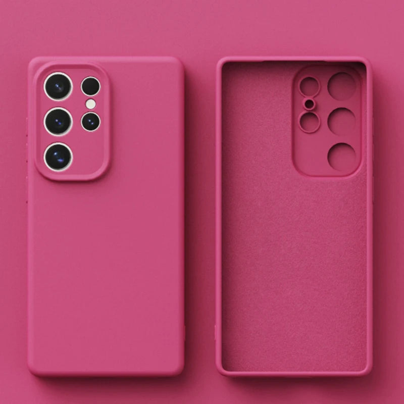Luxury Liquid Silicone Shockproof Phone Case For Samsung Galaxy S26 S25 S24 S23 S 26 Ultra Plus Cases Protective Back Soft Cover