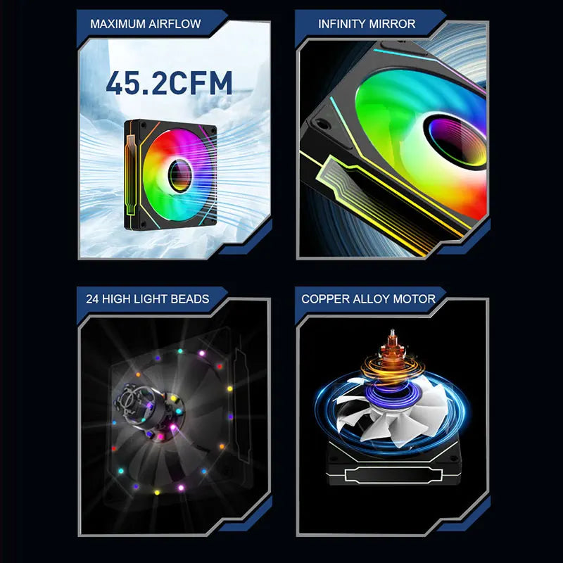 UPSIREN UF-1 PRISM 4 PRO 120mm ARGB PWM Case Fan