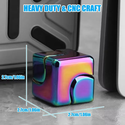 Metal Cube Spinner Fidget Toy for Stress & Focus Relief