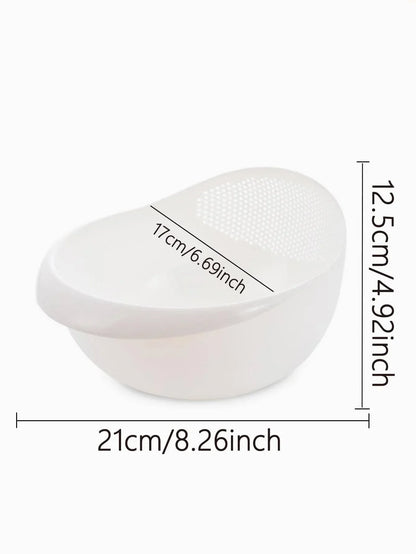 Multi-Purpose Rice & Fruit Drain Basket with Handle