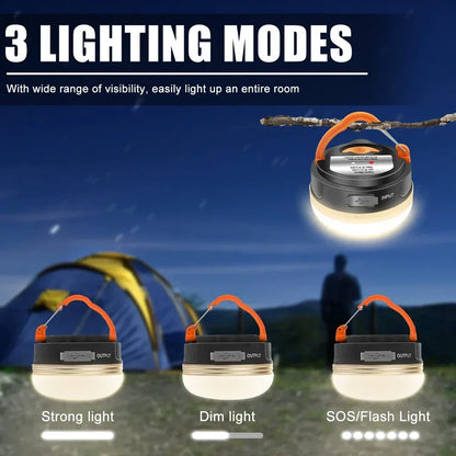 10W High Power Camping Lantern Tents Lamp 1200mah USB Rechargeable Portable Camping Lights Outdoor Hiking Night Hanging Lamp - Urbizia