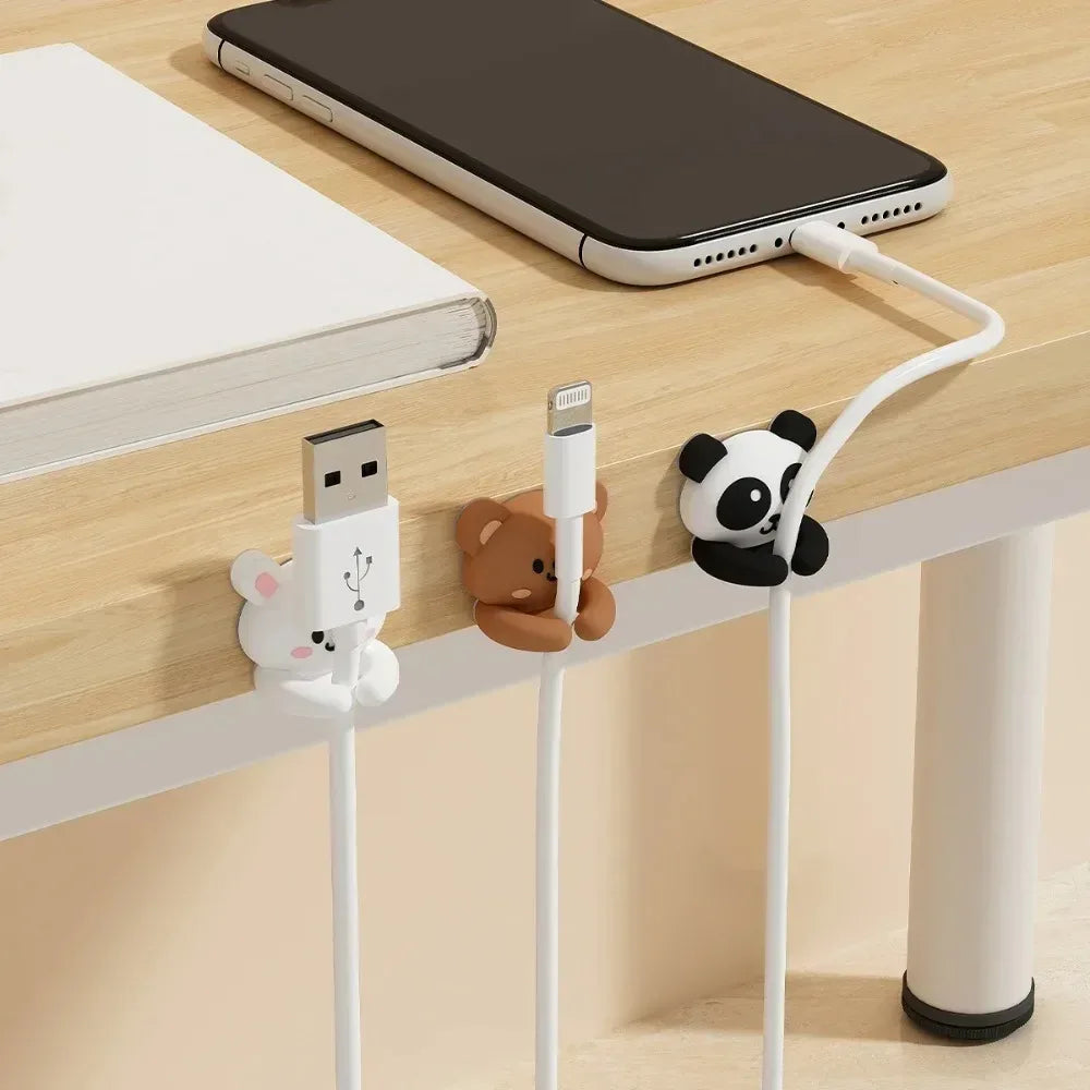 Desktop Cable Organizer Holder Winder Clips Desk Self-Adhesive Mobile Phone Data Cable Management Wire Cord Holder - Urbizia