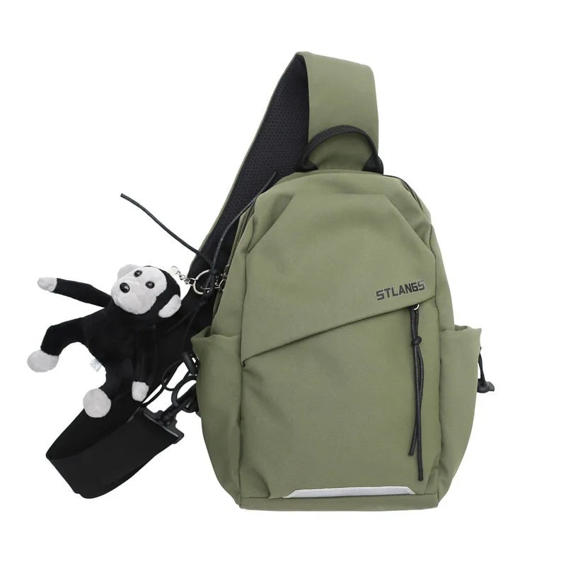 Unisex Korean Style Crossbody Bag Lightweight Portable Shoulder Bag Ideal for Casual Daily Fashion Shopping & Outdoor Leisure
