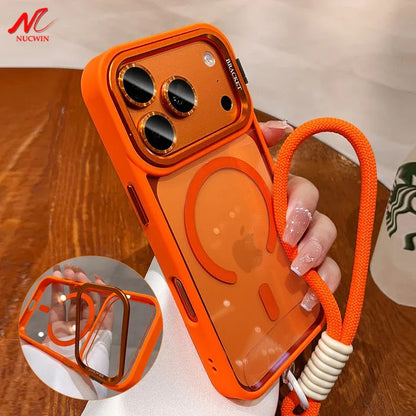 MagSafe Camera Bracket Wrist Strap Case for iPhone