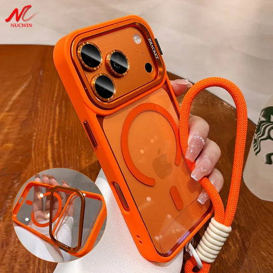 MagSafe Camera Bracket Wrist Strap Case for iPhone