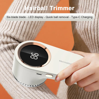 Electric Lint Remover Fabric Shaver Digital Display Electric Pellet Fluff Remover USB Rechargeable Ergonomic for Clothes Sweater