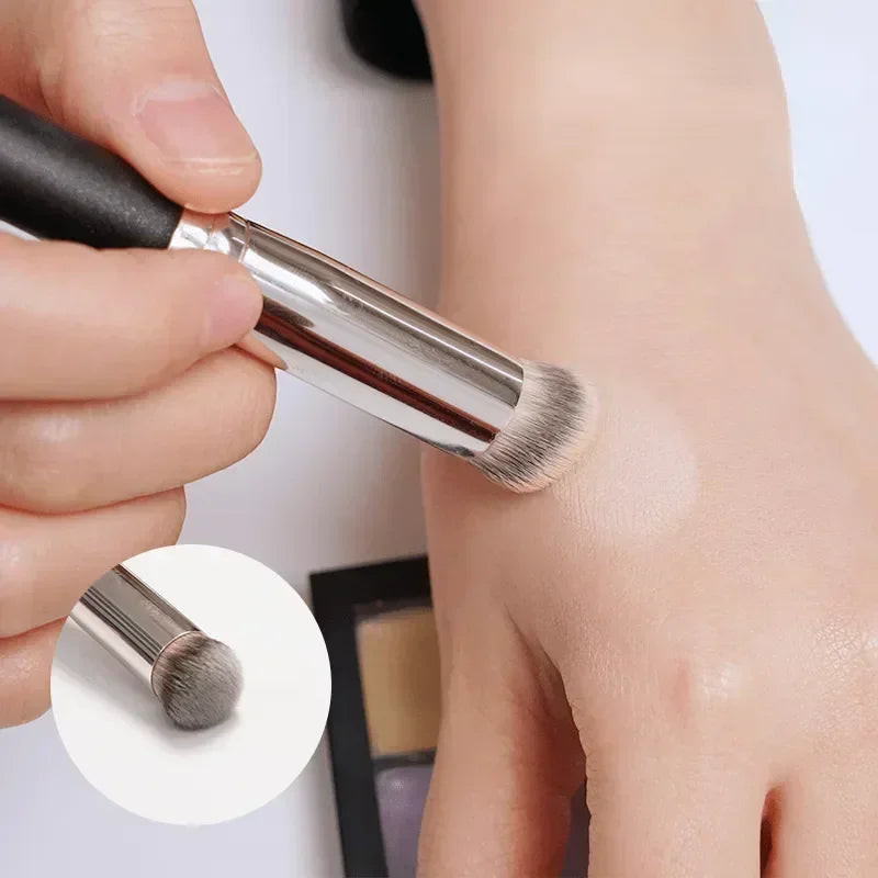 Pro Dual-Ended Foundation Brush - Hypoallergenic Dense Concealer & Contour Blender | Vegan Cruelty-Free Face Makeup Tools