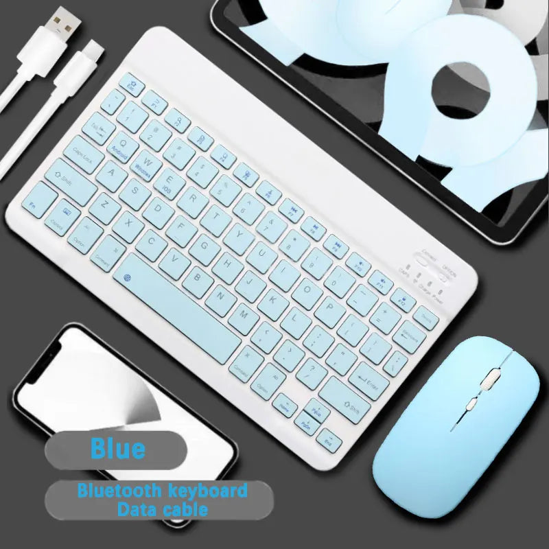Bluetooth Keyboard Mouse For iPad Mac Android Phone Tablet Slim Office Mini Wireless Keyboard For Android IOS Windows Laptop