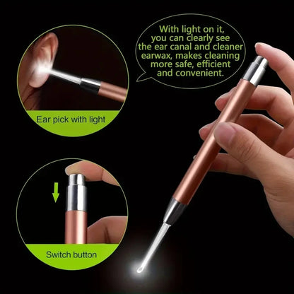 Luminous Stainless Steel Ear Scoop with LED Light