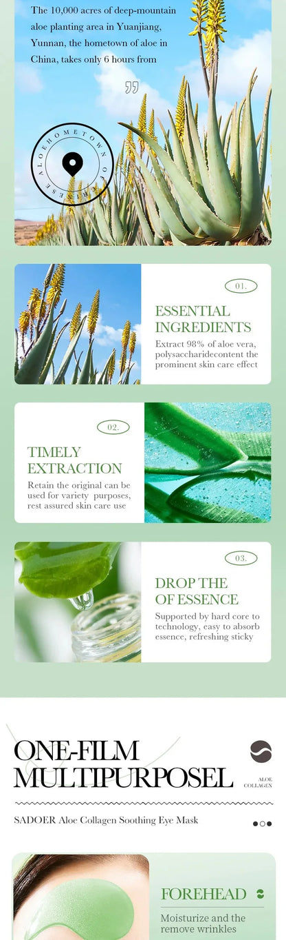 Aloe Vera Collagen Eye Mask Patches for Dark Circles