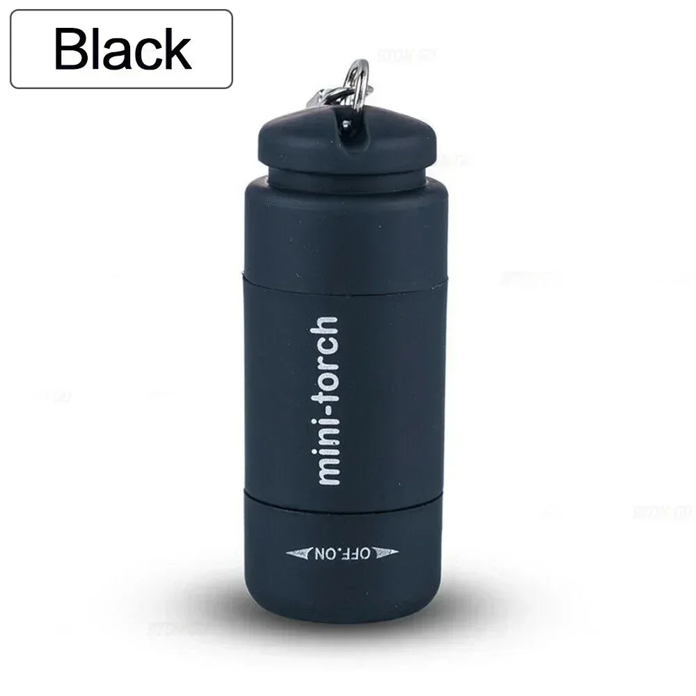 USB Rechargeable LED Multifunctional Strong Light Pocket Keychain Flashlight Waterproof Outdoor Hiking Camping Mini Flashlight - Urbizia
