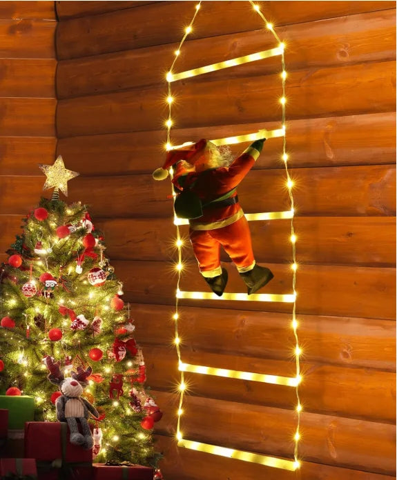 LED Santa Claus Climbing Ladder Lights – 1.5M / 3M USB Powered