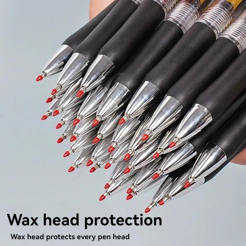 23/33Pcs Retractable Ballpoint Pen Large Capacity 0.5mm Ballpoint Pen Black/Red/Blue Replaceable Refill School Supplies