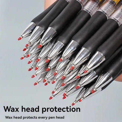 23/33Pcs Retractable Ballpoint Pen Large Capacity 0.5mm Ballpoint Pen Black/Red/Blue Replaceable Refill School Supplies