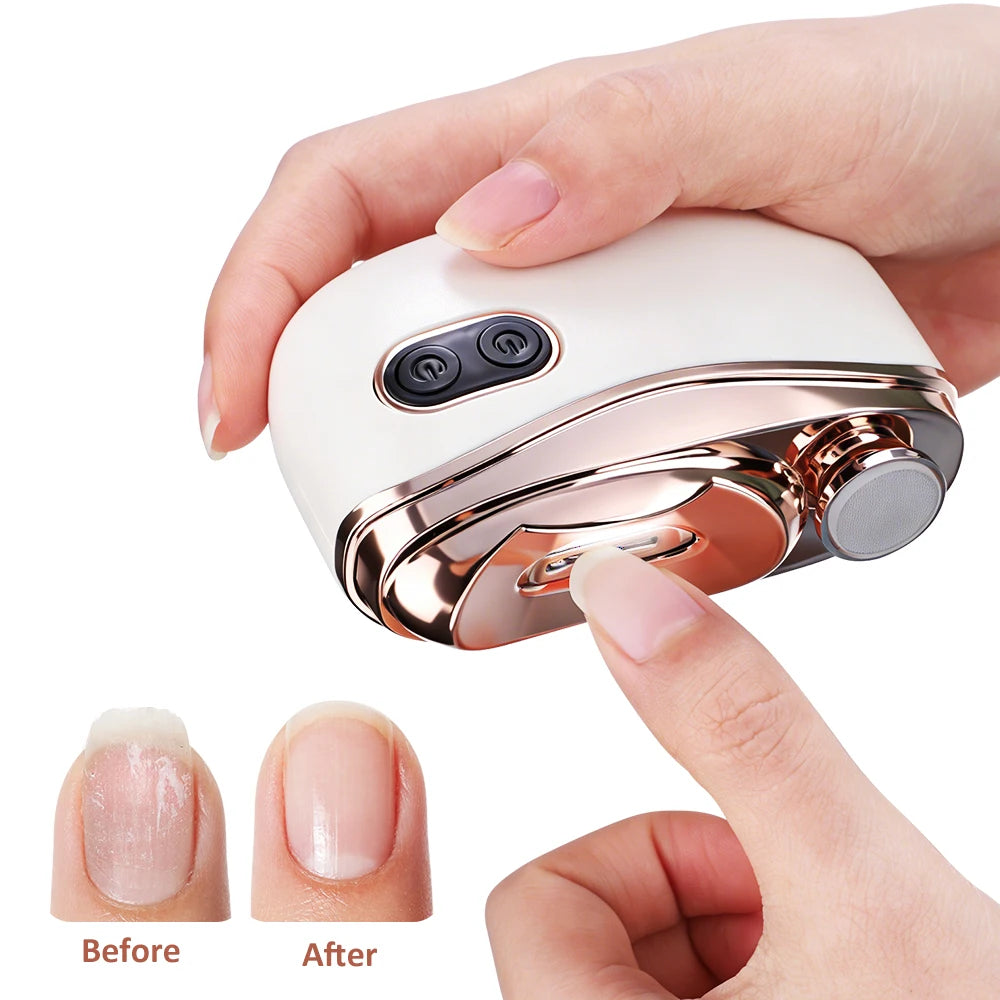 Electric Nail Clipper Cutter With LED Light Automatic Nail Grinder Trimmer For Baby Adult USB Mini Manicure Tools Nail Care