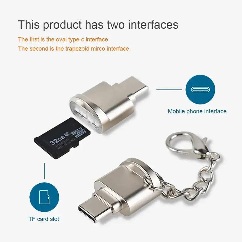 USB-C TF Card Reader OTG Multi-Function SD Memory Adapter