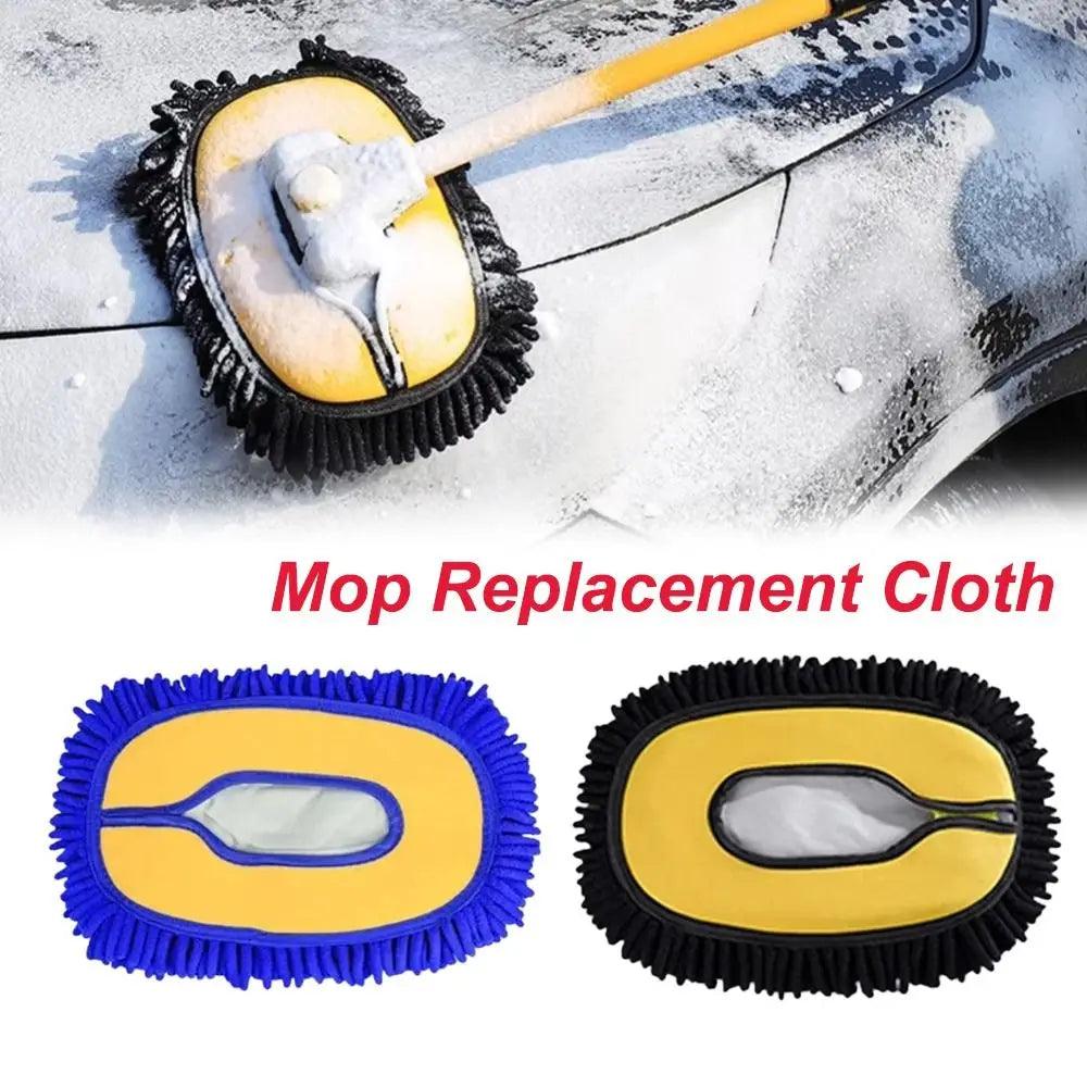 New 27cm Car Wash Mop Head Chenille Removable Mop Replacement Cloth Heavy Duty Reusable Mop Accessories