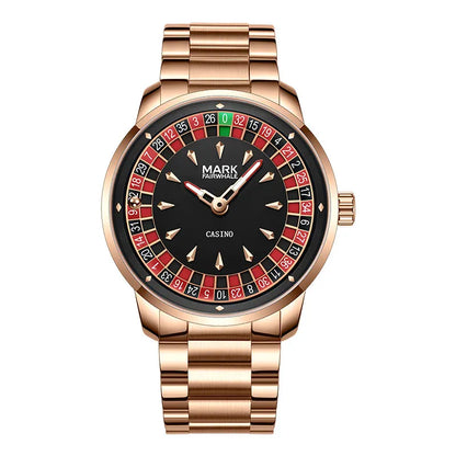 Mark Fairwhale 5031 New 2025 Top Brand Men's Watch Quartz Arabic numerals Rotating dial Wheel Automatic Watch Diamond Luminous