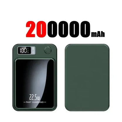 VIVO 500000mAh Magnetic Power Bank PD22.5W Wireless Fast Charging Large Capacity External Battery For iPhone Huawei Samsung
