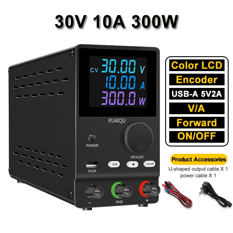 DC Lab Power Supply 30V 10A Adjustable Power Source For Phone Repair 24V 48V 72V Switching Power Supply Battery Fast Charging