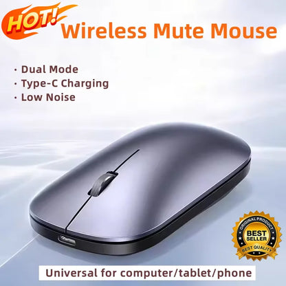 New Wireless Mouse Type-C Charging Silent Click Portable Office Ergonomic Laptop Universal Lightweight Office Game No-Noise 2026