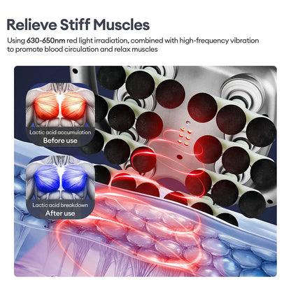 24-Head Fascia Gun 9 Modes High Frequency Vibration Body Massage Gun Back Neck Shoulder Waist Massager Muscle Masajeador