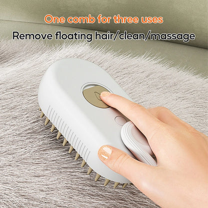 Pet Electric Steam Brush For Grooming