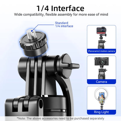 67in F16 Extendable Bluetooth Selfie Stick Tripod  Wireless Phone Holder with 1/4 Screw Compatible with Smartphone Camera