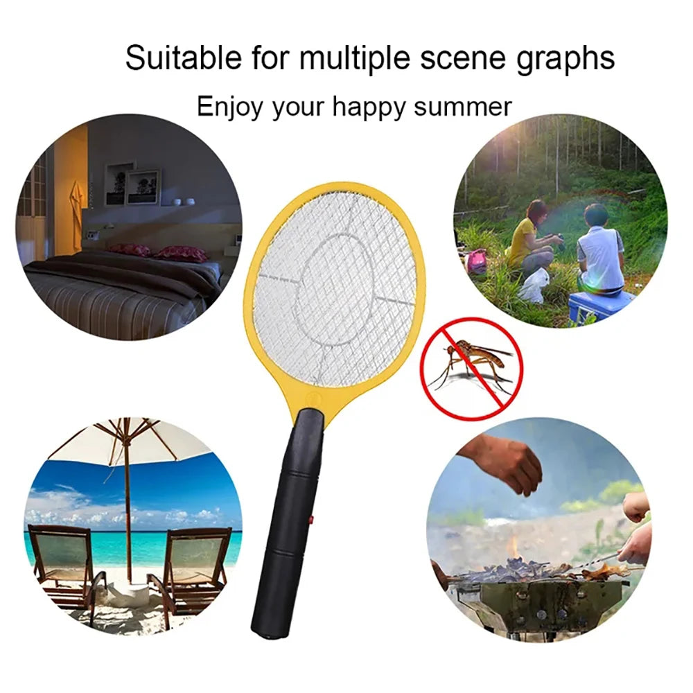 Electric Fly Insect Bug Zapper Bat Handheld Insect Fly Swatter Racket Portable Mosquitos Killer Pest Control For Bedroom Insects