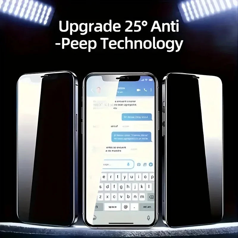 9D Anti-Spy Privacy Tempered Glass 6-Pack iPhone