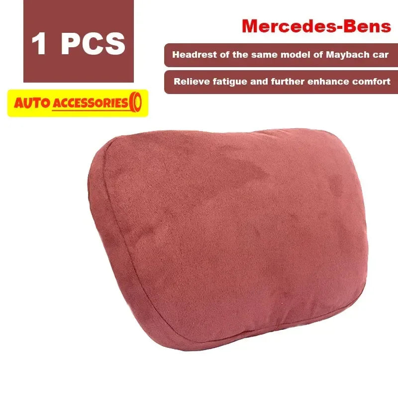 Car Headrest Neck Support Pillow – Maybach Design, Soft & Adjustable - Urbizia
