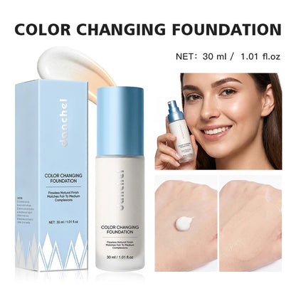 Color Changing Foundation 4 In 1 Moisturizer Longwearing Waterproof Concealer Even Skin Toning Sunscreen Spf 30 Whitening Makeup