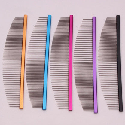 Pet Grooming Combs Aluminum Alloy Brush For Dogs Boundary Knot Massage Tools Professional Salon Cat Hair Cleaning Crescent Combs - Urbizia