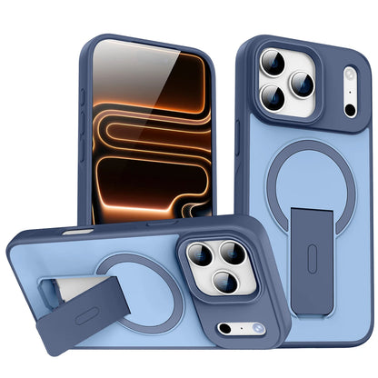 Skin-Feel Anti-Fingerprint Phone Case, Invisible Magnetic Stand Shockproof Cover, Compatible with iPhone 18/17 Pro Max/16E/15/14/13/12/11/Air/Plus/Pro, Supports Magnetic Charging & Magnetic Accessories