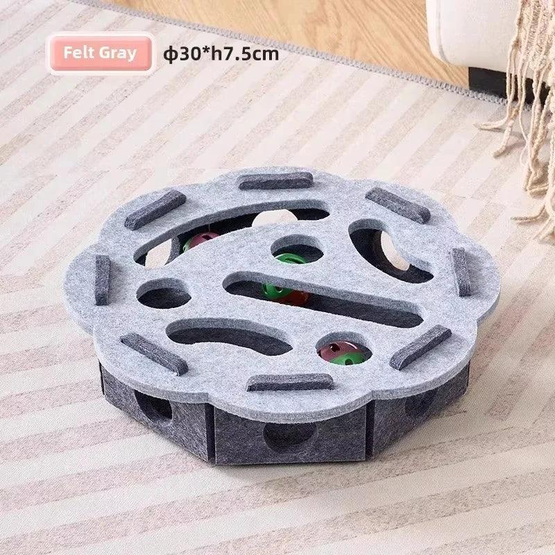 Cat Puzzle Toy Felt Puzzle Box Cat Exercise Toy With Ball Indoor Sports Entertainment Hunting Cat Toys For Indoor Cats - Urbizia