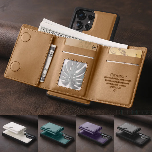 Magnetic Detachable Leather Case For Samsung Galaxy S26 S25 S24 Ultra S23 S22 Plus A17 A37 A57 A16 A36 A56 A15 A35 A55 Wallet