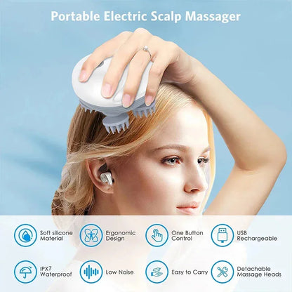 Deep Scalp Massager – Electric Head Cleaning & Relaxation Tool
