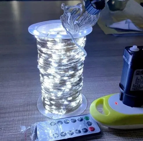 500/1000 LED Fairy String Lights — Christmas Garland with Remote (Outdoor Waterproof)