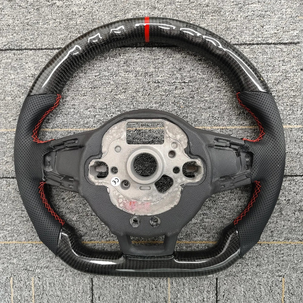Original Steering Wheel Upgrade Suitable For Volkswagen Golf 7 7.5 GTI Perforated Leather Carbon Fiber Material Car Accessories