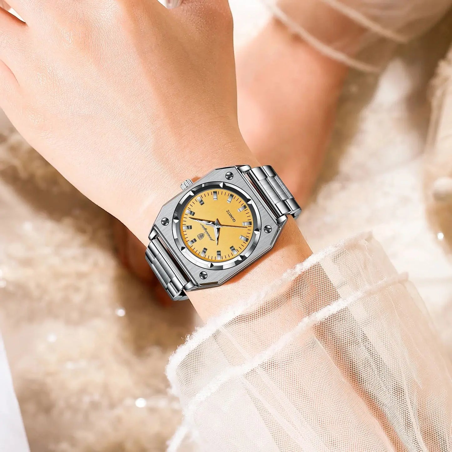 POEDAGAR Elegant Ladies Wristwatch Waterproof Stainless Steel Luminous Exquisite Woman Watch Quartz High Quality Women's Watches