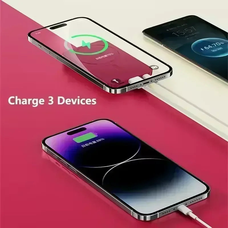 VIVO 500000mAh Magnetic Power Bank PD22.5W Wireless Fast Charging Large Capacity External Battery For iPhone Huawei Samsung