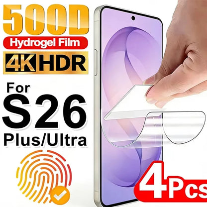 1-4Pcs Anti Fingerprint Hydrogel Film For Samsung Galaxy S26 Plus S26 Ultra S25 S24 S23 S22 S21 S20 FE S 26 26+ Screen Protector