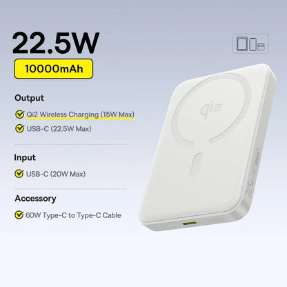 Baseus Qi2 10000mAh Magnetic Wireless Power Bank 15W