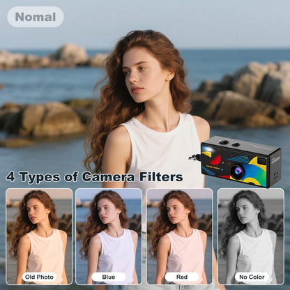 CHEGIT Thumb Keychain Camera 0.96inch Mini Action Camera Retro Support Memory Card 1080P Very Small Camcorder Video Recorder