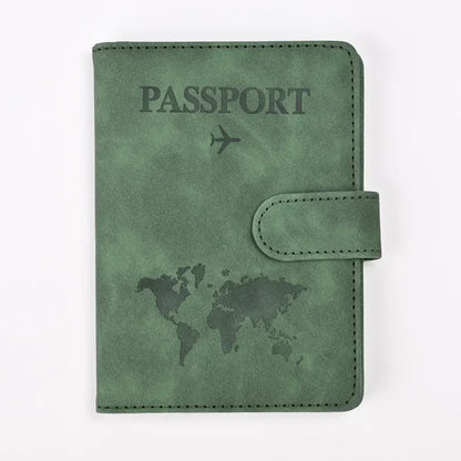 10 Colors Men Women PU Leather Travel Mad Passport Cover Holder Case Ticket Wallet with Credit Card Holder Protector Cover