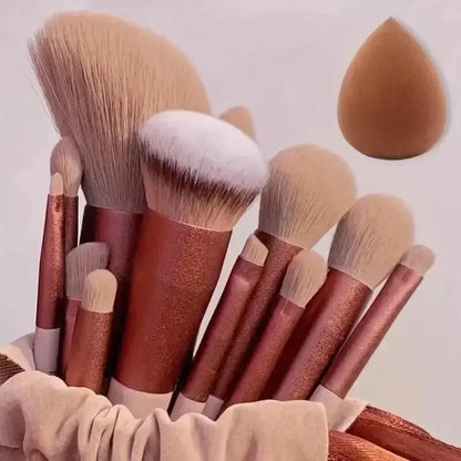 13-Piece Professional Makeup Brush Set – Soft & Fluffy Cosmetic Brushes