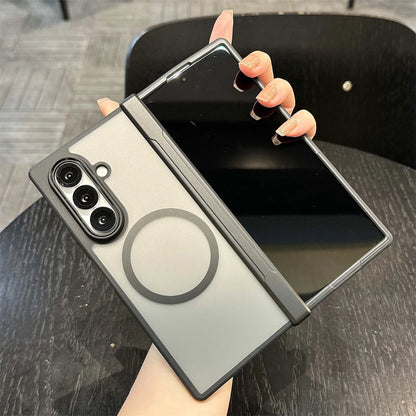 Fold7 Case Cover For Magsafe Magnetic Matte Phone Case For Samsung Galaxy Z Fold 7 5G 2025 Transparent Hinge Protection Cover