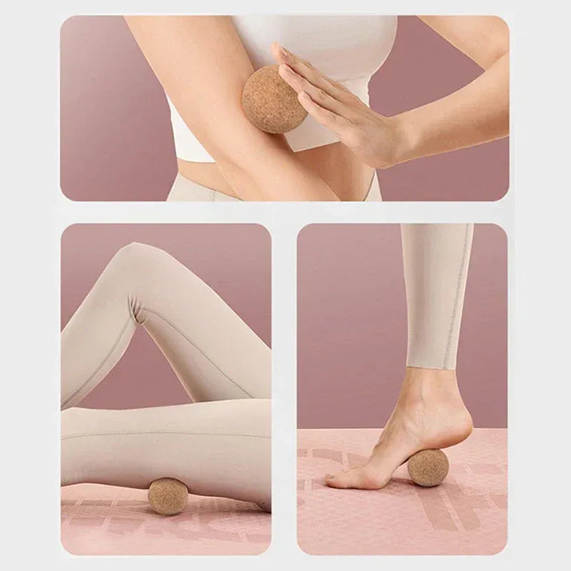 Cork Massage Ball Back Massage Foot Massager Yoga Ball Tension Release Therapy Myofascial Ball Relax Muscles Trigger Point - Urbizia